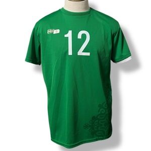 Vintage UEFA Euro2012 Poland-Ukraine Castrol Sponsor Football Green Jersey LARGE